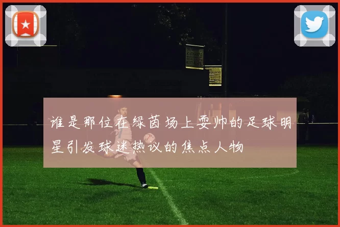 谁是那位在绿茵场上耍帅的足球明星引发球迷热议的焦点人物